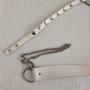 White Punk Metallic Belt
